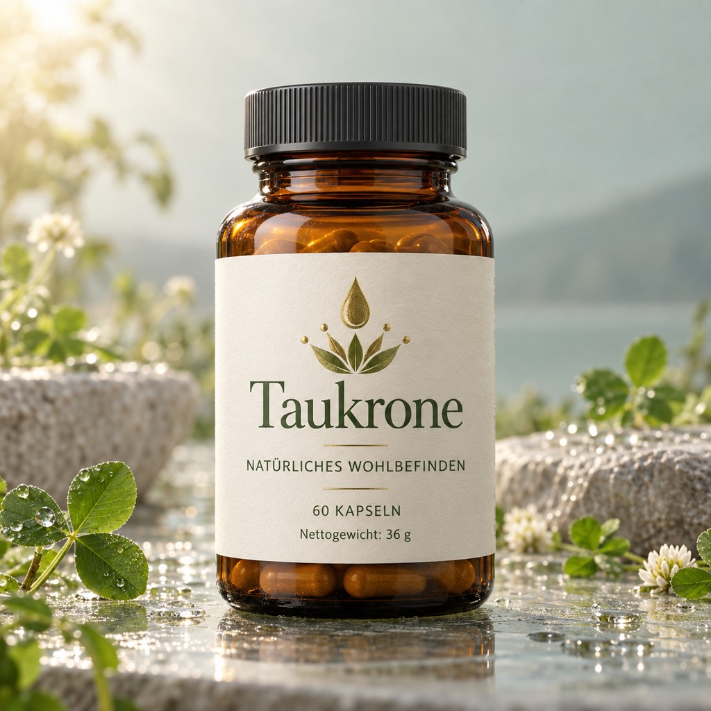 Taukrone in einer Produktaufnahme mit lesbarem Etikett